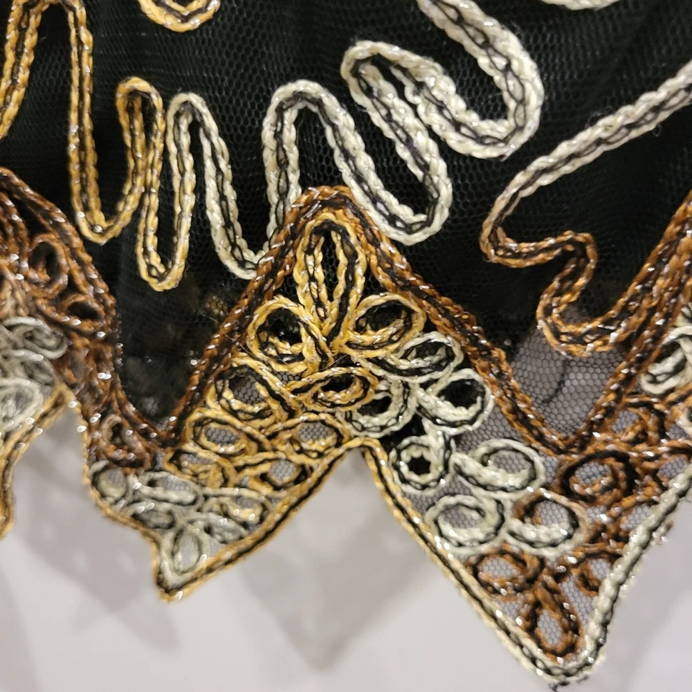 Womans Sparkly Top By Pinkbee Gold Silver And Glittering Gems - Picture 8 of 10